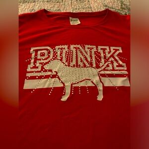 Great condition PINK top with silver bling.